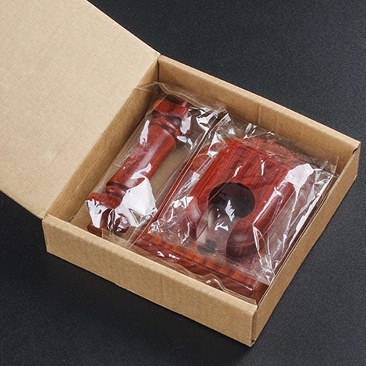 Solid Wood Pipe Rack Seat Single Pipe Pipe Display Stand Retro Removable Red Sandalwood Pipe Rack...
