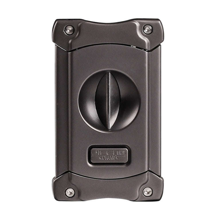JIFENG 3 In 1 V Cigar Scissors Cigar Holder Cigar Cutter With Cigar Puncher(Matte Gray)