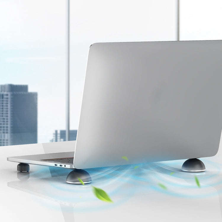 Suohuang SH-1029 Aluminum Portable Bracket Foot Pad for MacBook, Laptop(White)