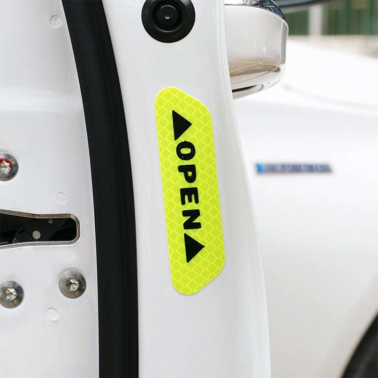 OPEN Reflective Tape Warning Mark Bicycle Accessories Car Door Stickers(Red)