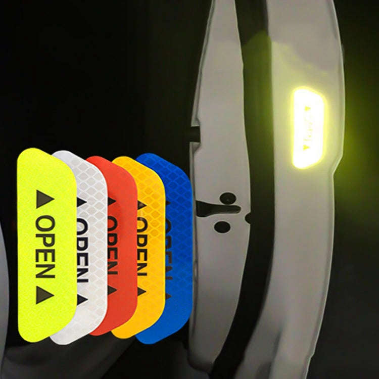OPEN Reflective Tape Warning Mark Bicycle Accessories Car Door Stickers(Red)