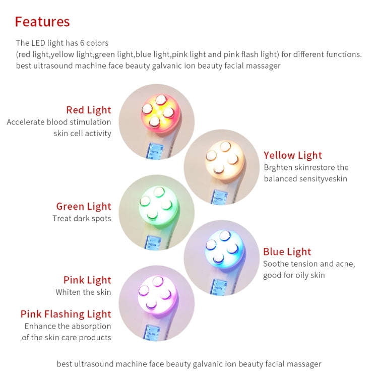 Radio Mesotherapy Electroporation Face Beauty Pen Radio Frequency LED Photon Face Skin Rejuvenati...