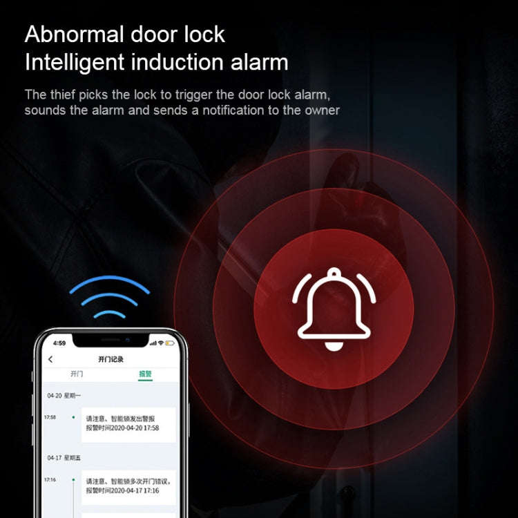 Smart Wifi Anti-Theft Fingerprint Password Lock Mobile Phone Remote Control Electronic Door Lock ...