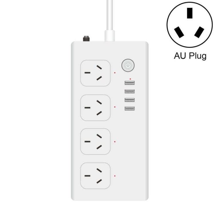Home Office Wifi Mobile Phone Remote Control Timer Switch Voice Control Power Strip, Line length:...