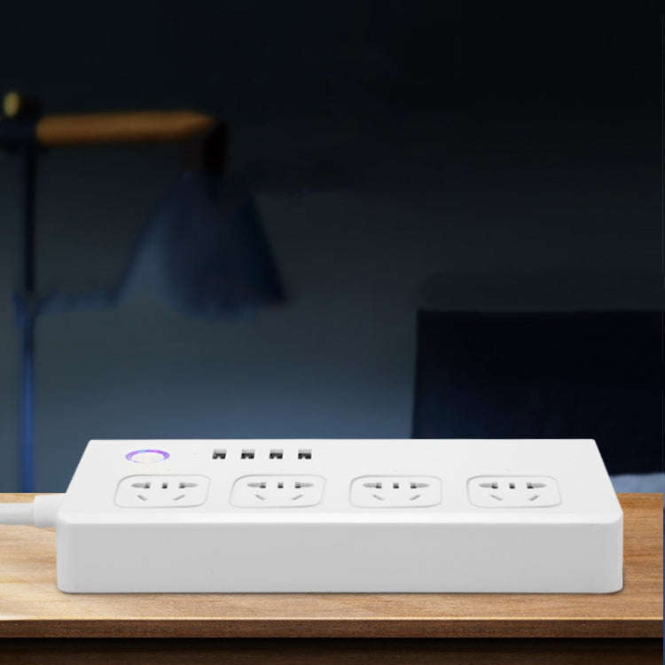 Home Office Wifi Mobile Phone Remote Control Timer Switch Voice Control Power Strip, Line length:...