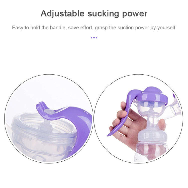 Painless Strength Adjustable Manual Massage Breast Pump(White)