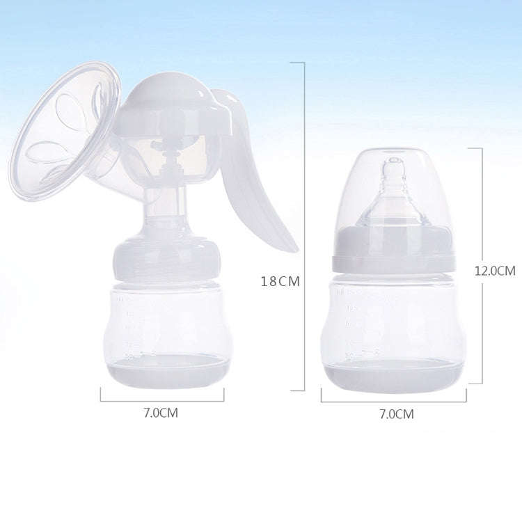 Painless Strength Adjustable Manual Massage Breast Pump(White)