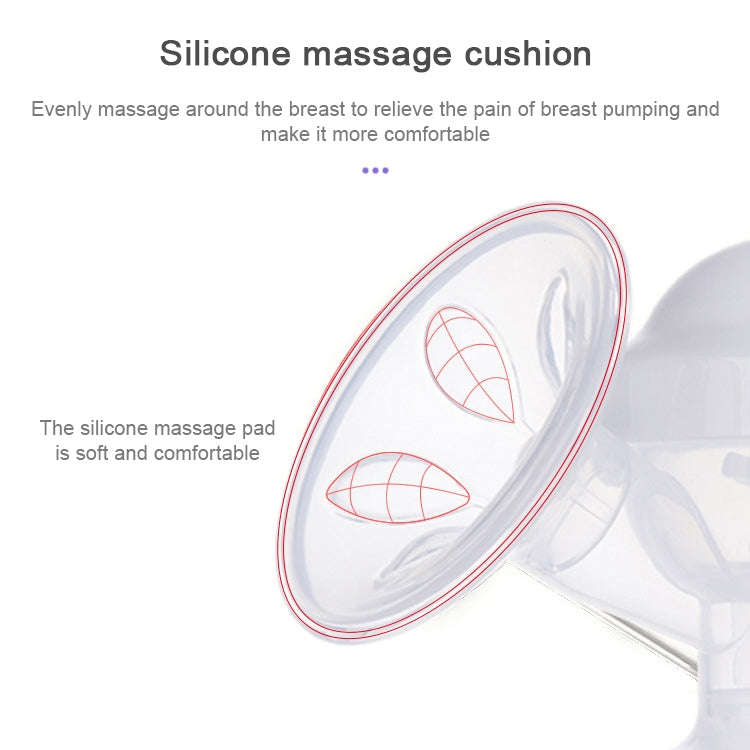 Painless Strength Adjustable Manual Massage Breast Pump(White)