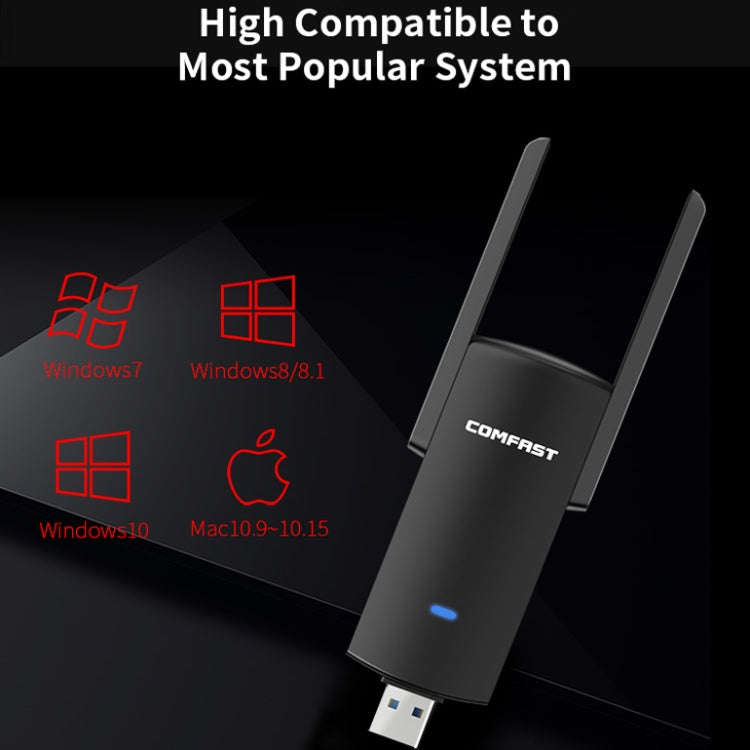 COMFAST CF-924AC V2 1200Mbps Dual Frequency Gigabit USB Computer WIFI Receiver High Power Wireles...