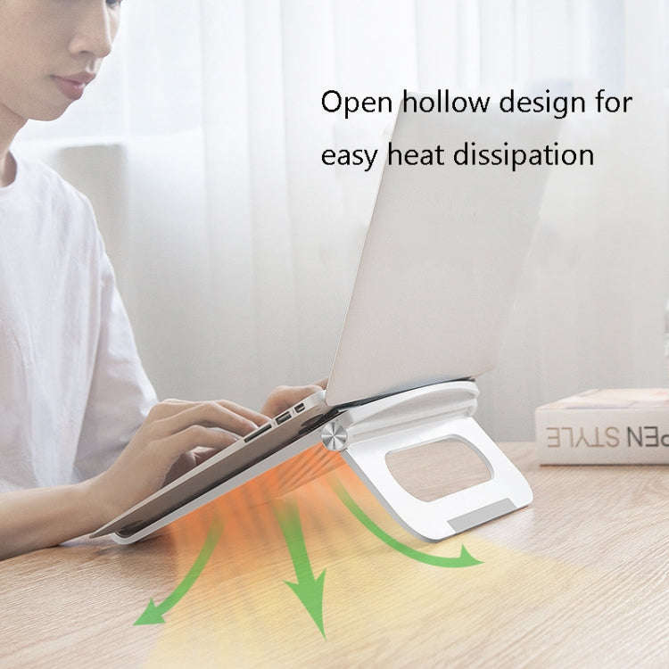 D1601 Laptop Support Folding Heightening Lifting Plate Cooling Bracket(Black)