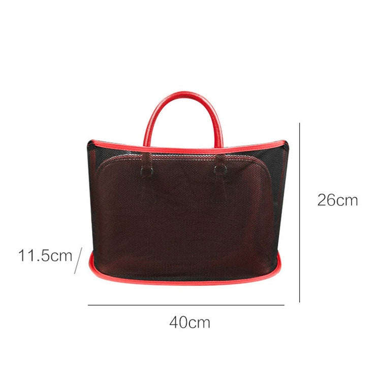 Car Storage Net Pocket Between Two Seats Car Screen Suspension Type Storage Bag Universal, Physic...
