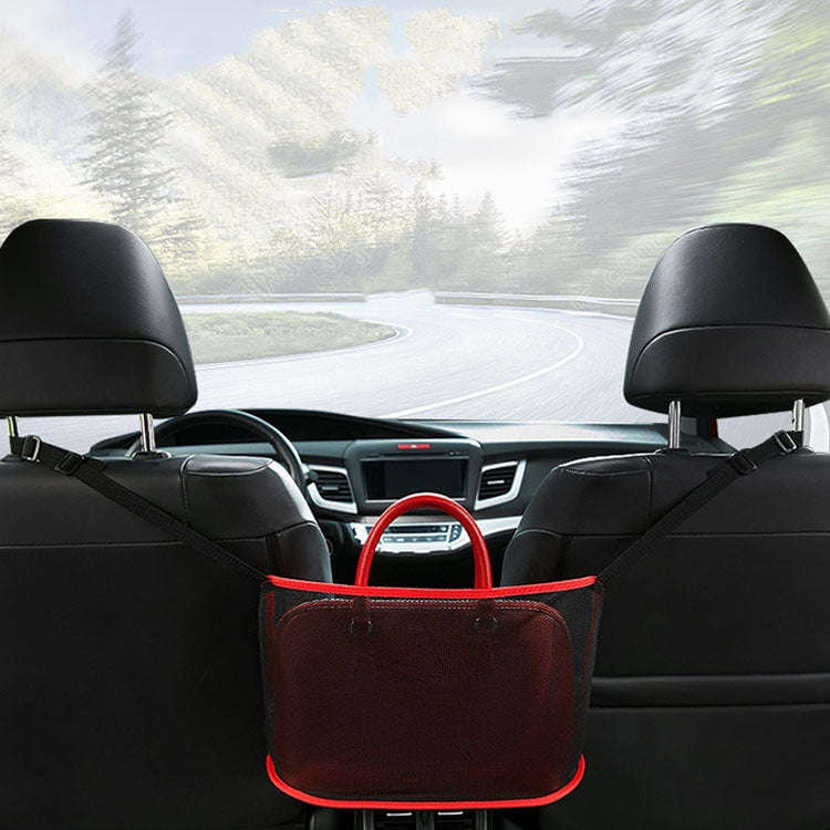 Car Storage Net Pocket Between Two Seats Car Screen Suspension Type Storage Bag Universal, Physic...