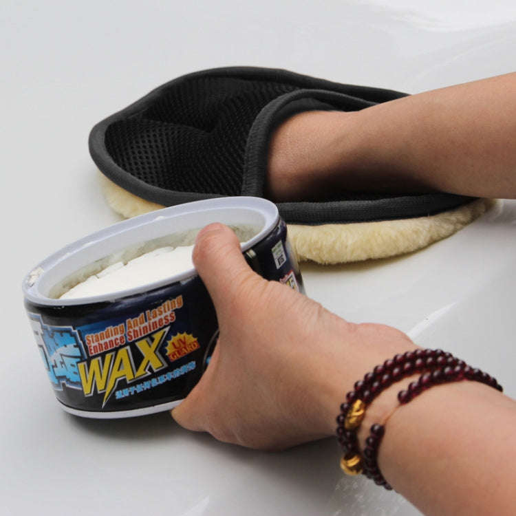 Plush Car Cleaning Waxing Gloves(Yellow)