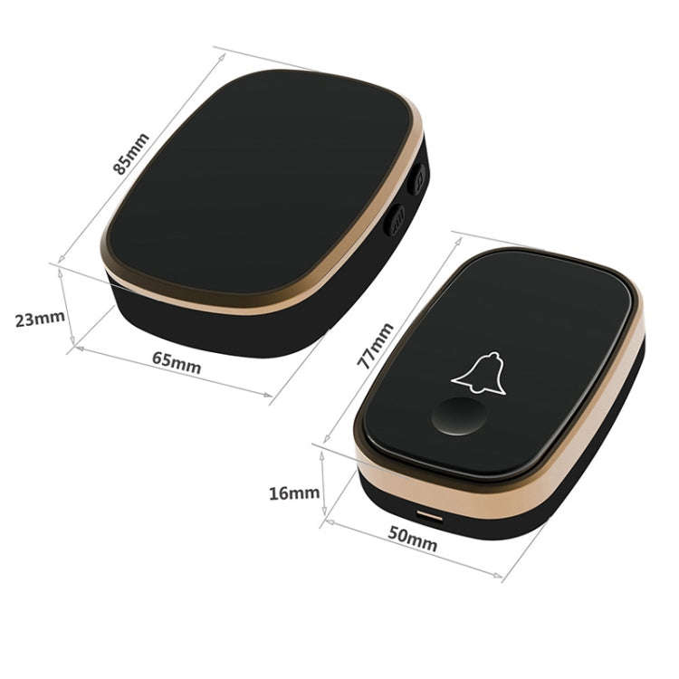 Q188-WW Intelligent Wireless Remote Control Waterproof Doorbell Pager with 45 Chord Music, US Plu...