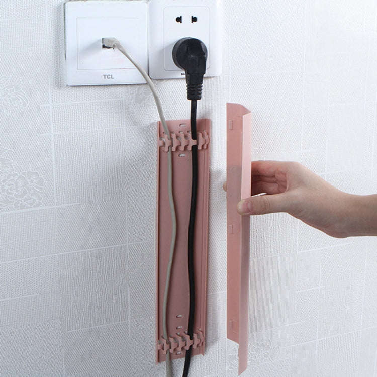 BF1805 5 PCS Plastic Concealed Cable Stick-On Cable Management Box(Pink)