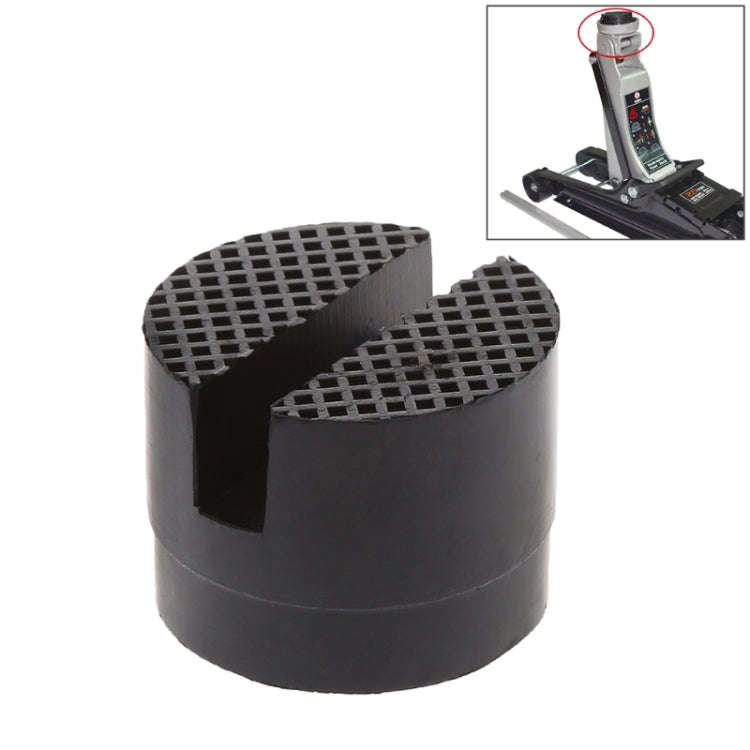 Floor Slotted Car Rubber Jack Pad Frame Protector Adapter Jacking Disk Pad Tool(Black)