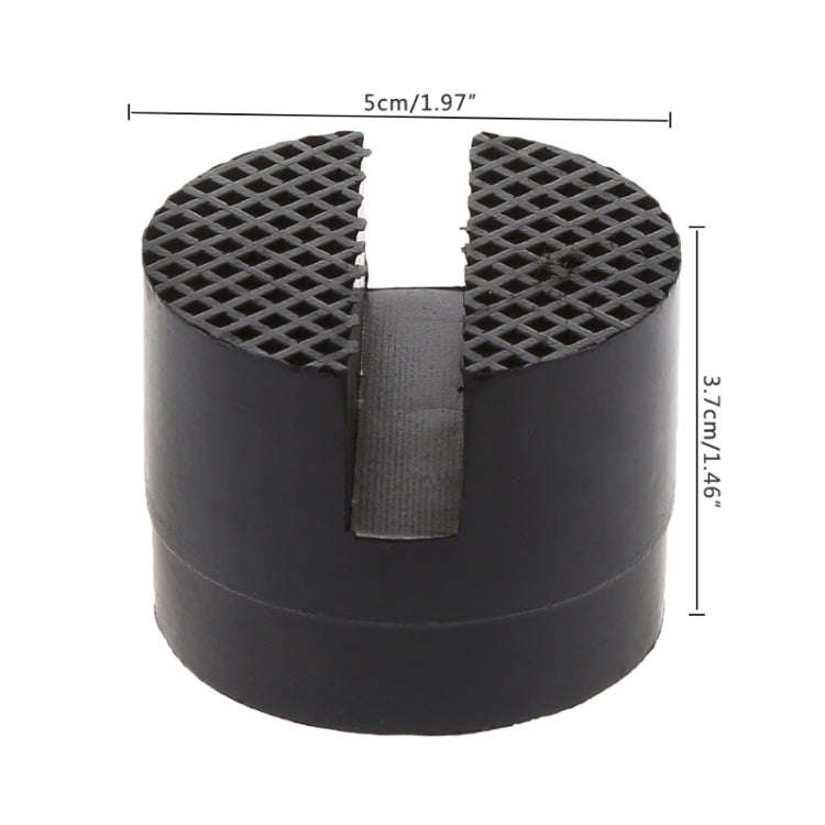 Floor Slotted Car Rubber Jack Pad Frame Protector Adapter Jacking Disk Pad Tool(Black)