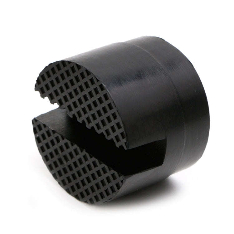 Floor Slotted Car Rubber Jack Pad Frame Protector Adapter Jacking Disk Pad Tool(Black)