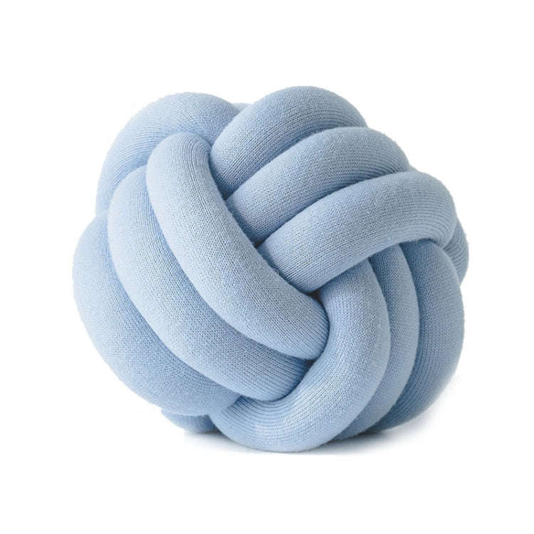 Hand-Made Knotted Ball Pillow, Size: Diameter: 25~30cm(Sky Blue)