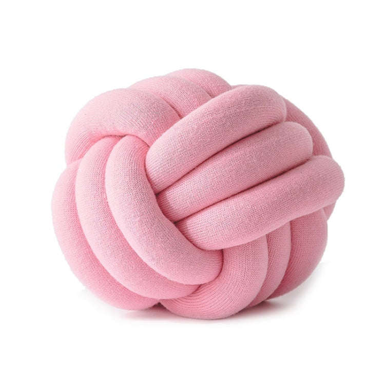 Hand-Made Knotted Ball Pillow, Size: Diameter: 25~30cm(Pink)