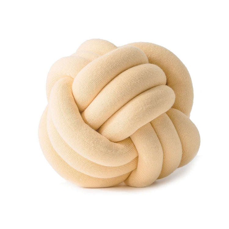 Hand-Made Knotted Ball Pillow, Size: Diameter: 25~30cm(Goose Yellow)