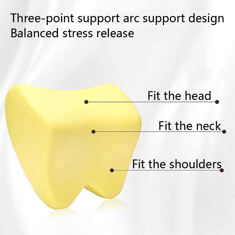 Car Headrest Pillow Neck Pillow Car Memory Foam Cervical Pillow Interior Supplies(Black Red Edge)