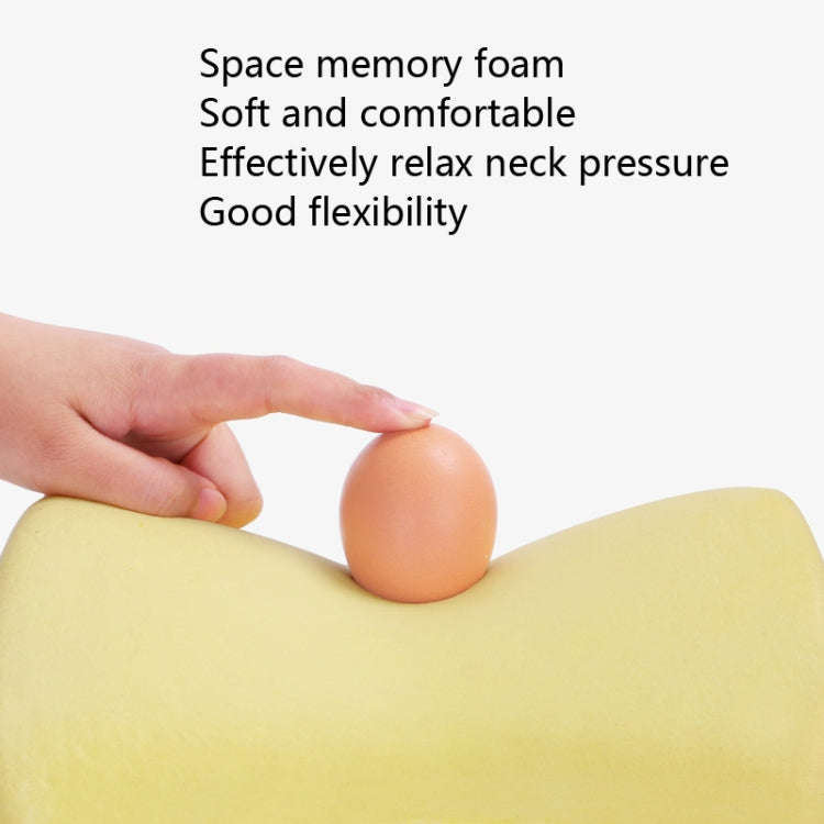 Car Headrest Pillow Neck Pillow Car Memory Foam Cervical Pillow Interior Supplies(Black Red Edge)