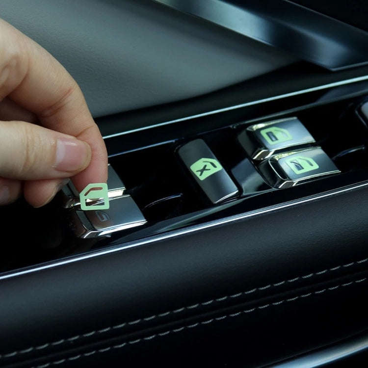Car Window Sticker Lifter Modified Sticker Car Luminous Switch Car Window Button Car Sticker(Lumi...