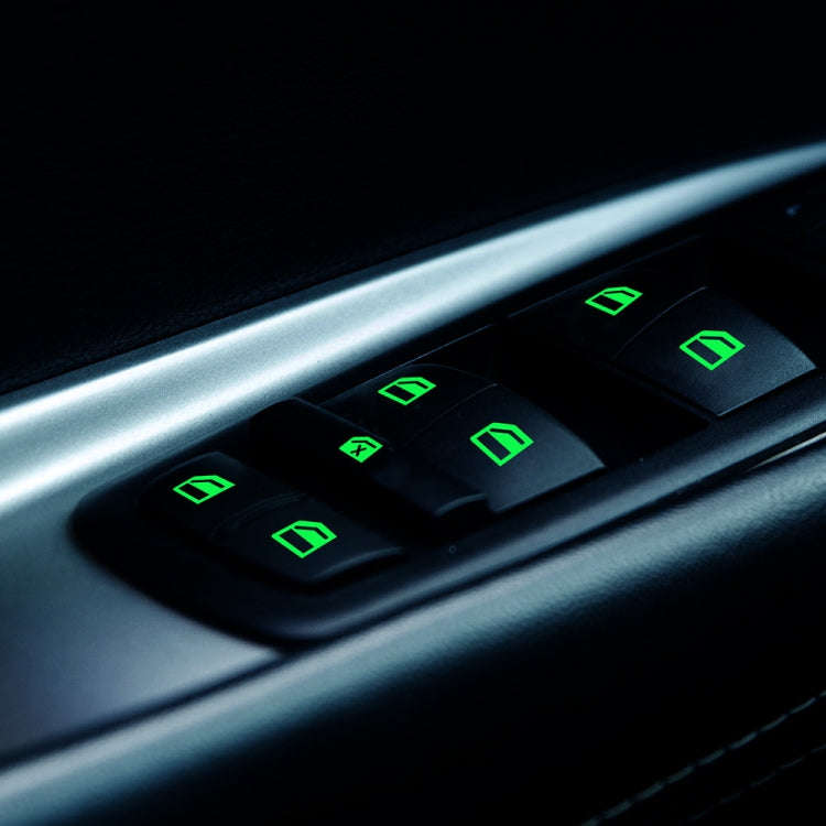 Car Window Sticker Lifter Modified Sticker Car Luminous Switch Car Window Button Car Sticker(Lumi...