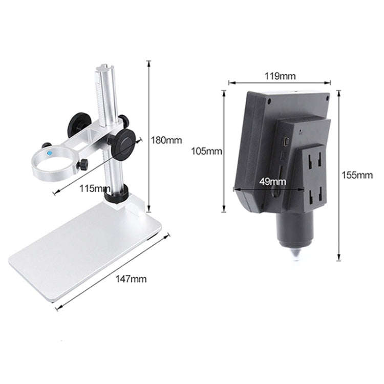 G600A HD Mobile Phone Repair Microscope 4.3 Inch Screen Digital Microscope Electron Microscope(EU...
