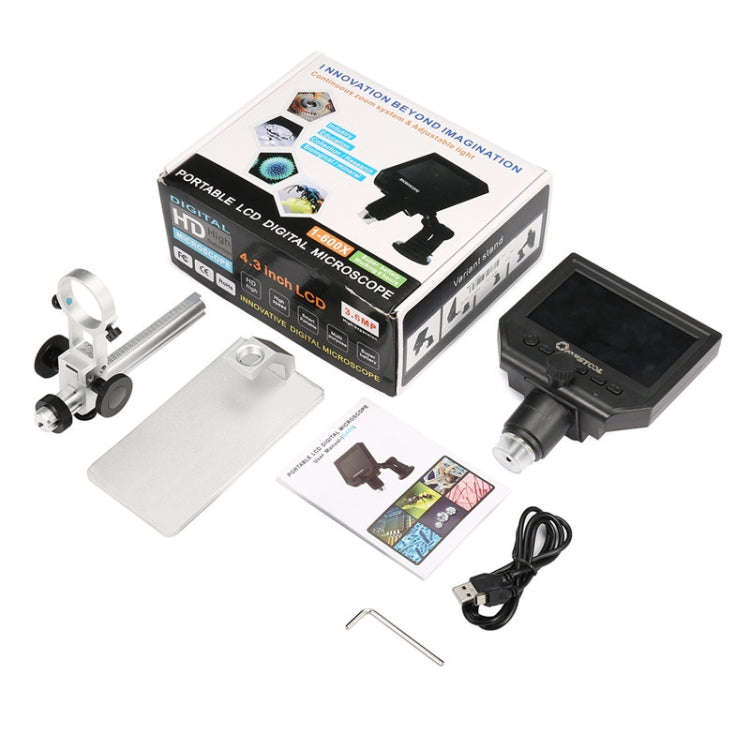 G600A HD Mobile Phone Repair Microscope 4.3 Inch Screen Digital Microscope Electron Microscope(US...