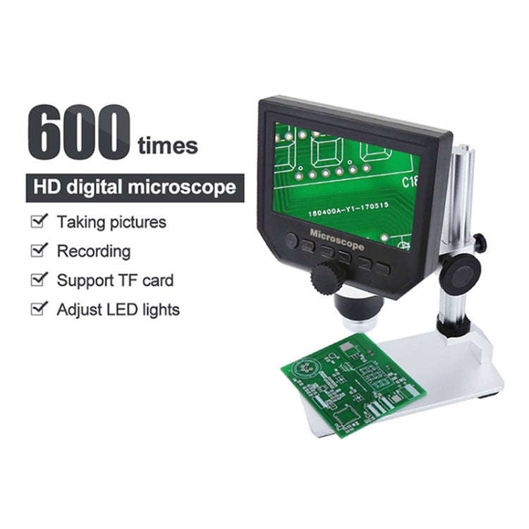 G600A HD Mobile Phone Repair Microscope 4.3 Inch Screen Digital Microscope Electron Microscope(EU...