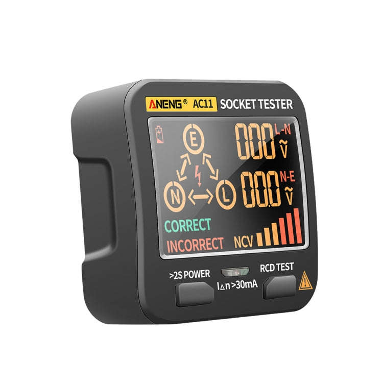 ANENG AC11 Multifunctional Digital Display Socket Tester Electrical Ground Wire Tester(EU Plug)