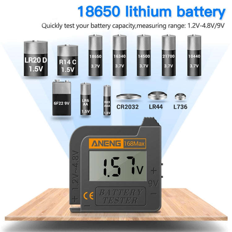 2 PCS ANENG 168MAX Portable Battery Tester High-Precision Battery Power Tester Battery Capacity T...