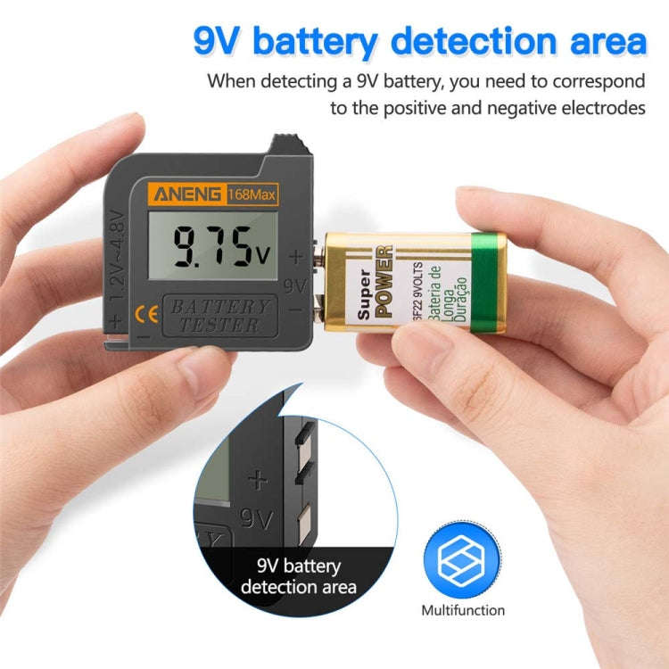 2 PCS ANENG 168MAX Portable Battery Tester High-Precision Battery Power Tester Battery Capacity T...