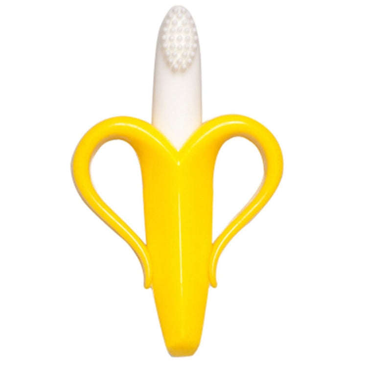 Newborn Baby Banana Silicone Teether Bite(Yellow)