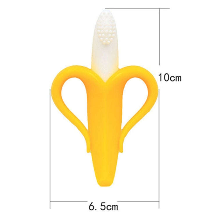 Newborn Baby Banana Silicone Teether Bite(Yellow)