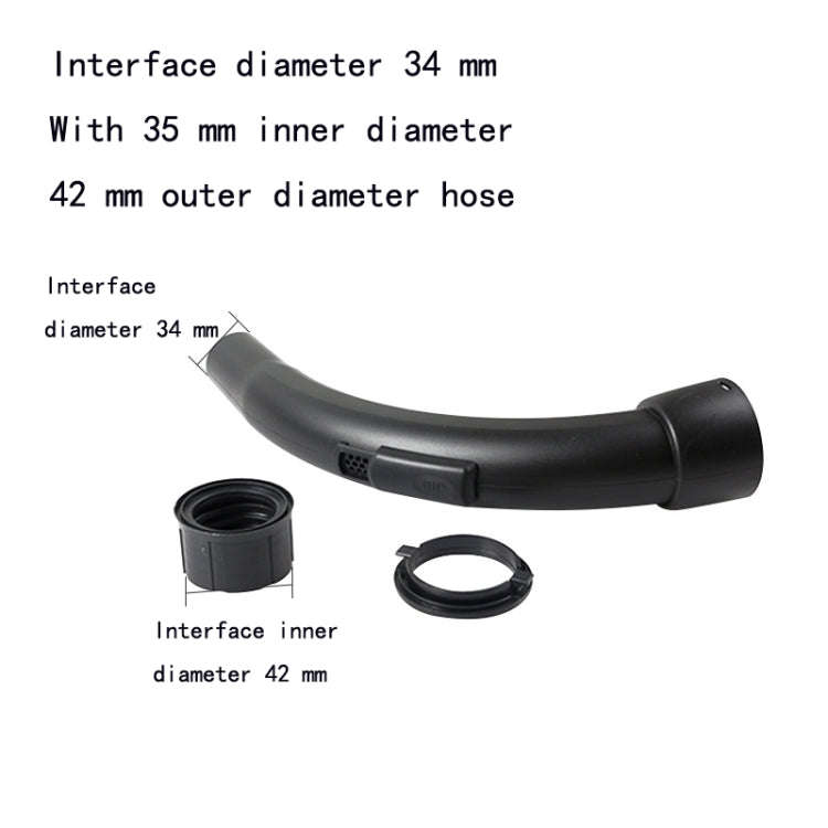 2 PCS Vacuum Cleaner Accessories Handle Inner Diameter 35mm Elbow for Philips / Midea