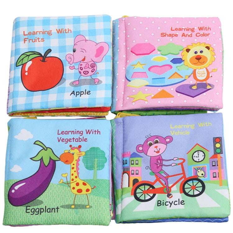 Baby Rattles Toy Soft Animal Cloth Book Newborn Stroller Hanging Toy Early Learning Education Bab...