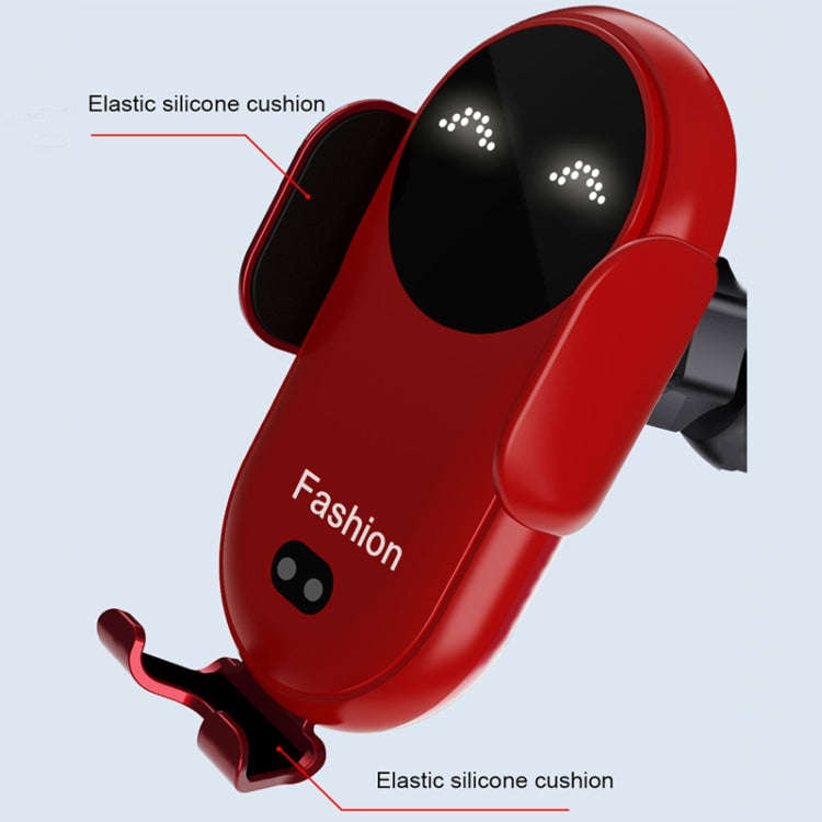 S11 Smart Infrared Sensor Car Wireless Charger, Colour: Black  (With Suction Cup Bracket)