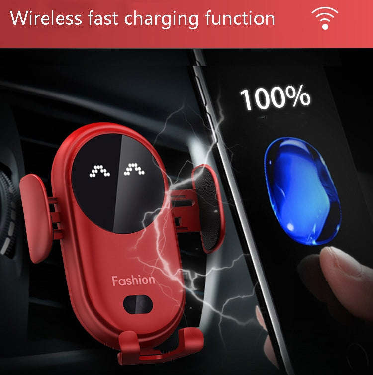 S11 Smart Infrared Sensor Car Wireless Charger, Colour: Black  (With Suction Cup Bracket)