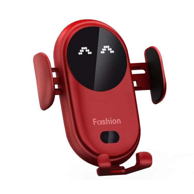 S11 Smart Infrared Sensor Car Wireless Charger, Colour: Red  (With Suction Cup Bracket)