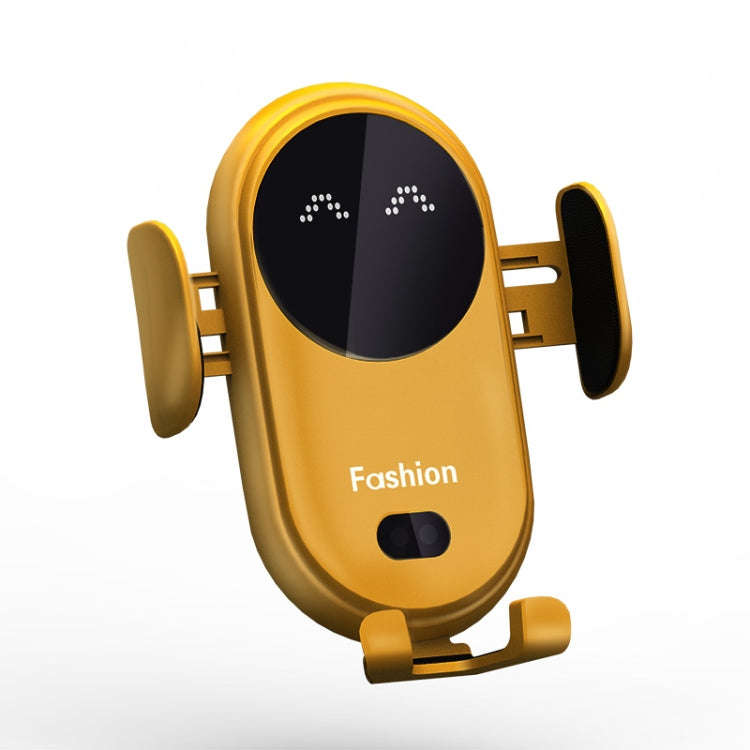 S11 Smart Infrared Sensor Car Wireless Charger, Colour: Yellow  (With Suction Cup Bracket)