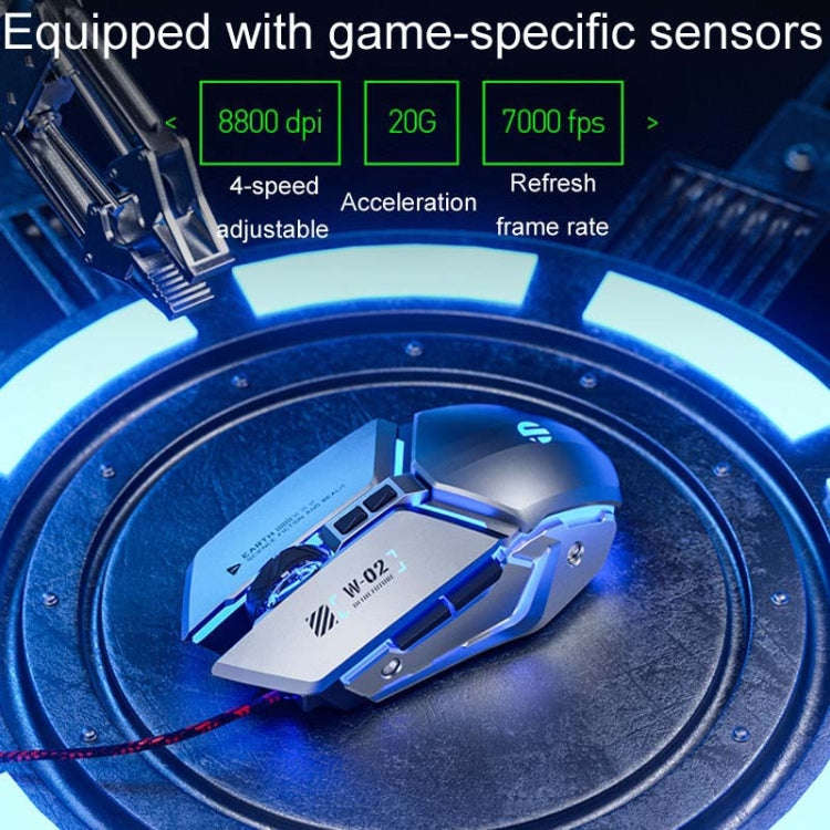 Inphic W-02 6 Keys Home Office Luminous Macro Programming USB Computer Mechanical Game Wired Mous...