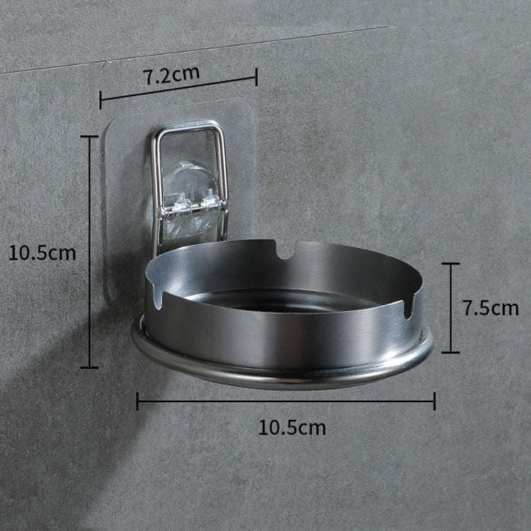 Hotel Toilet Bathroom Stainless Steel Ashtray Cigarette Storage Rack(Ashtray+Brushed Ash)
