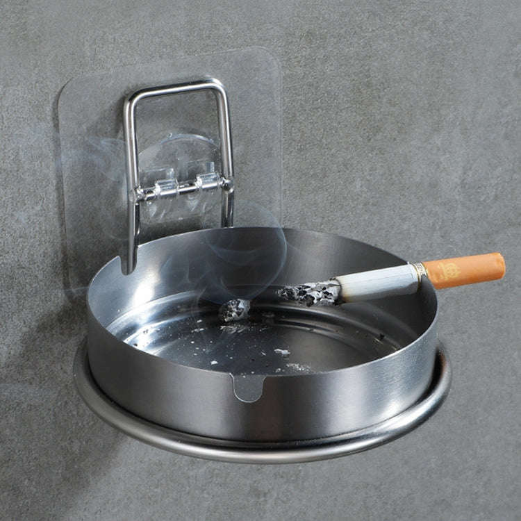 Hotel Toilet Bathroom Stainless Steel Ashtray Cigarette Storage Rack(Ashtray+Brushed Ash)
