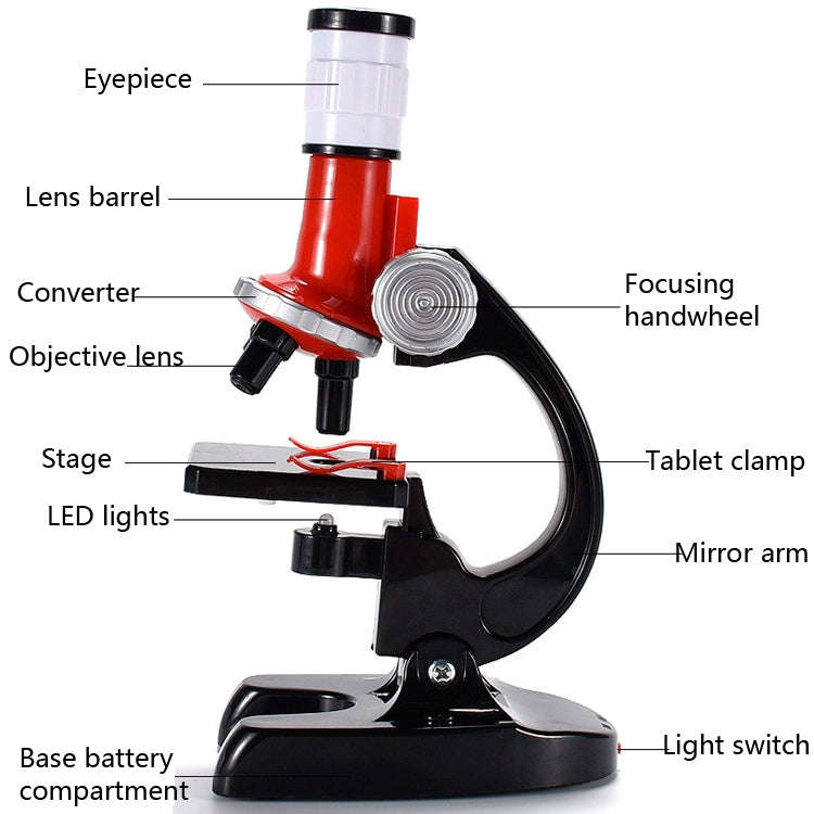 HD 1200 Times Microscope Toys Primary School Biological Science Experiment Equipment Children Edu...