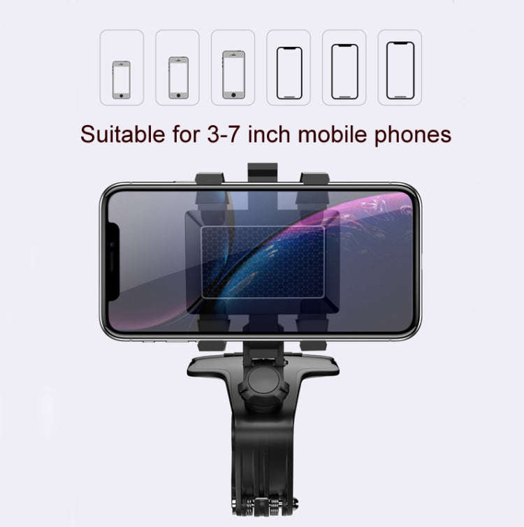 Car Mobile Phone Holder Car Dashboard Rearview Mirror Navigation Bracket With Stop Sign