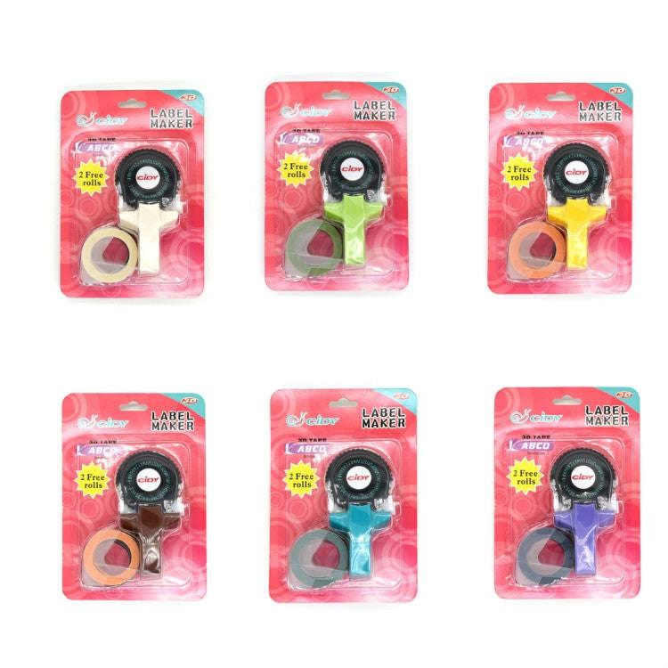 CIDY C101 Mini Manual Label Machine Embossing Machine Typewriter Hand Account Decorative Tape Pap...