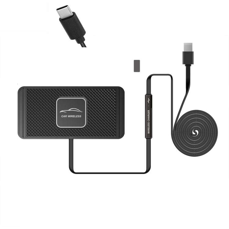 C1 15W TYPEC Interface Car Anti-slip Mat Wireless Charger(1m)